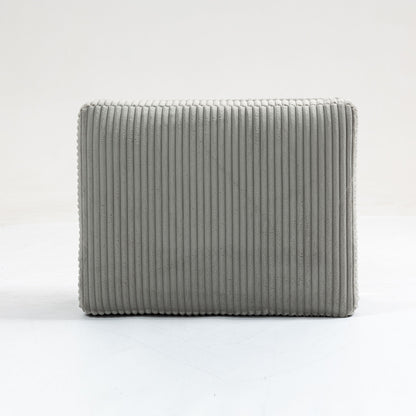 Modular Sectional Sofa Square Ottoman Module, Storage Ottoman Footrest - Gray