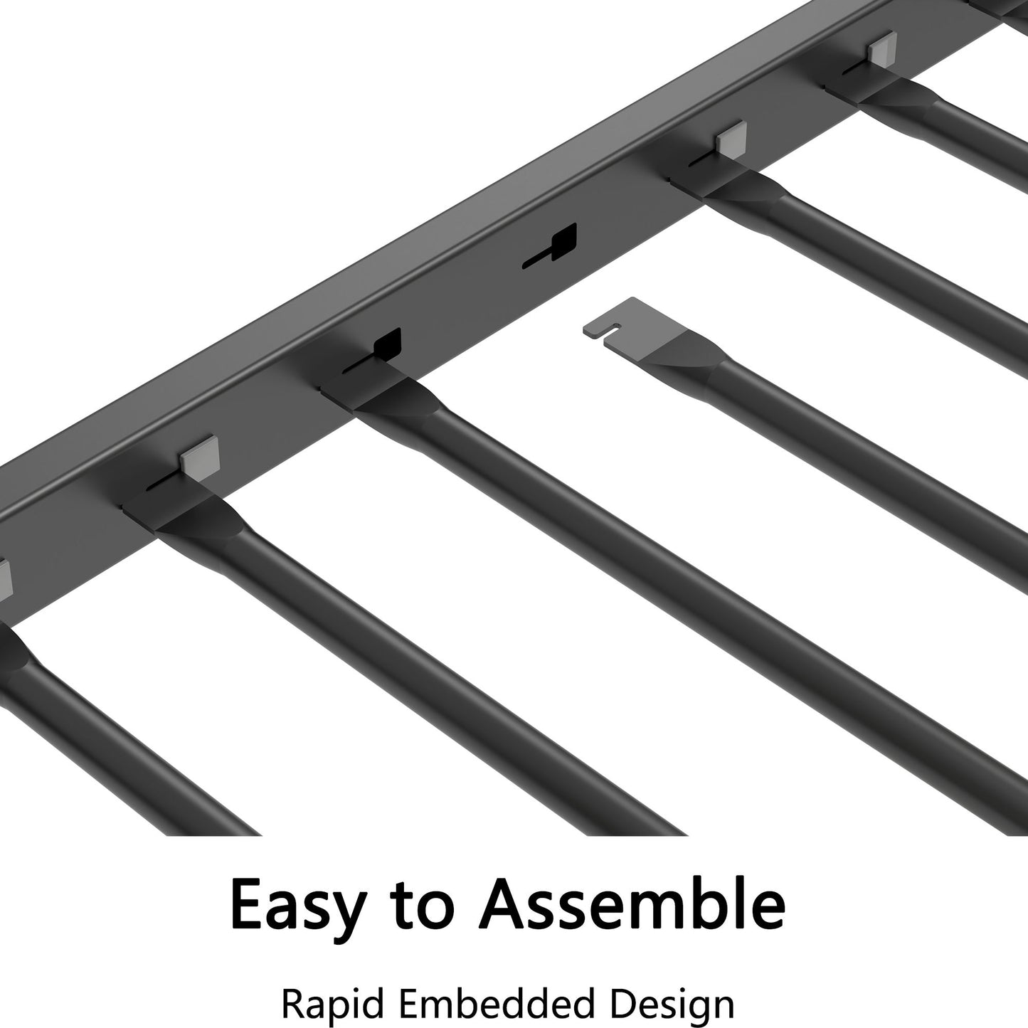 Adam - Twin Over Full Metal Bunk Bed - Black Metal