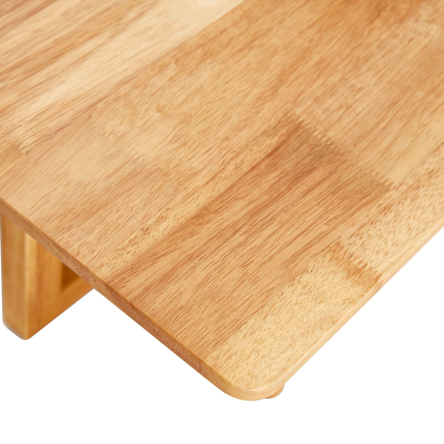 Rubber Wood And Solid Wood Coffee Table Modern Minimalist Rattan Weaving Design, Living Room Balcony, Multifunctional Small Sized Furniture - Natural