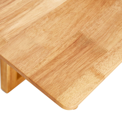 Rubber Wood And Solid Wood Coffee Table Modern Minimalist Rattan Weaving Design, Living Room Balcony, Multifunctional Small Sized Furniture - Natural