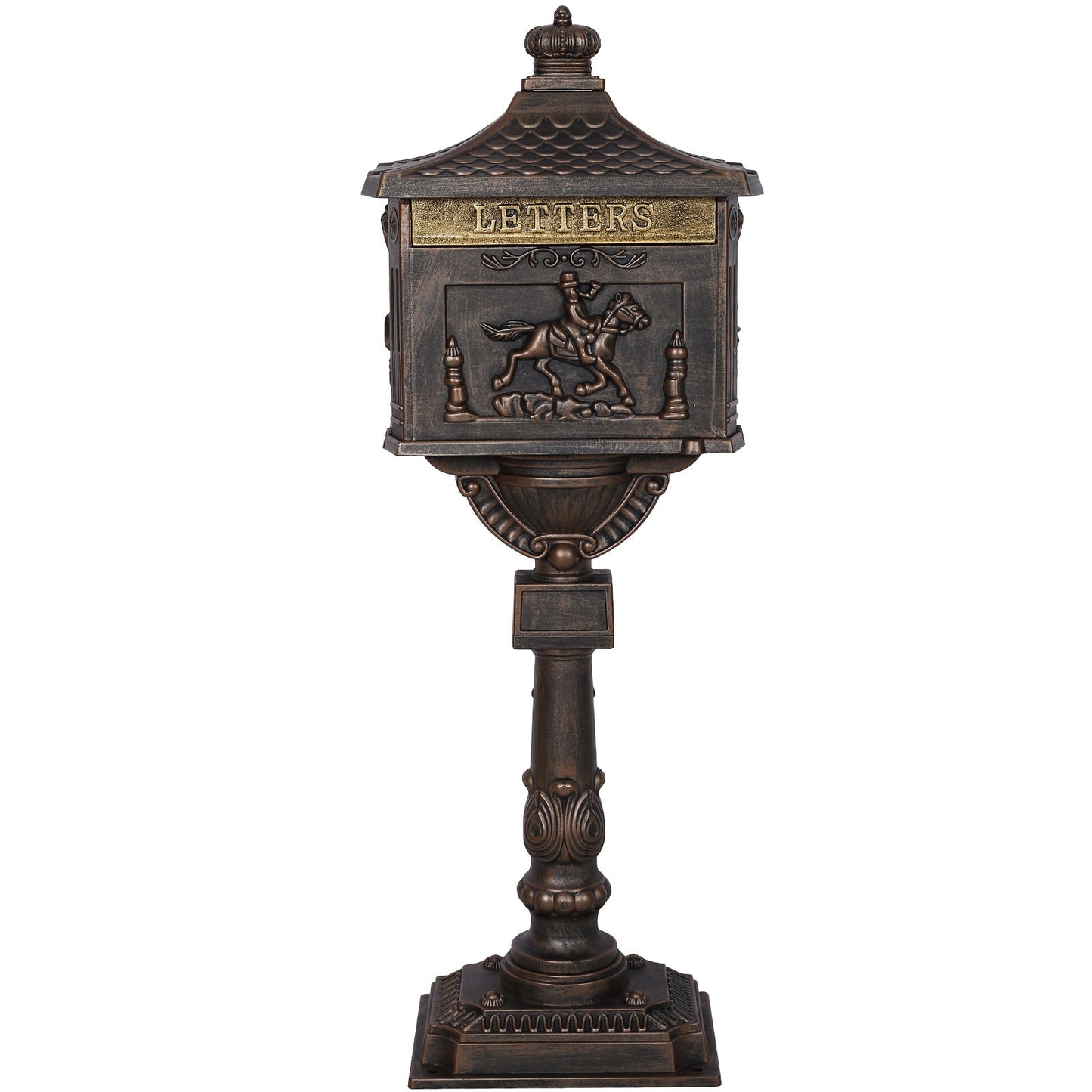Cast Aluminum Mail Box, Postal Box, Mailbox - Bronze