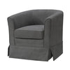 Tucker - Woven Fabric Swivel Barrel Chair - Gray