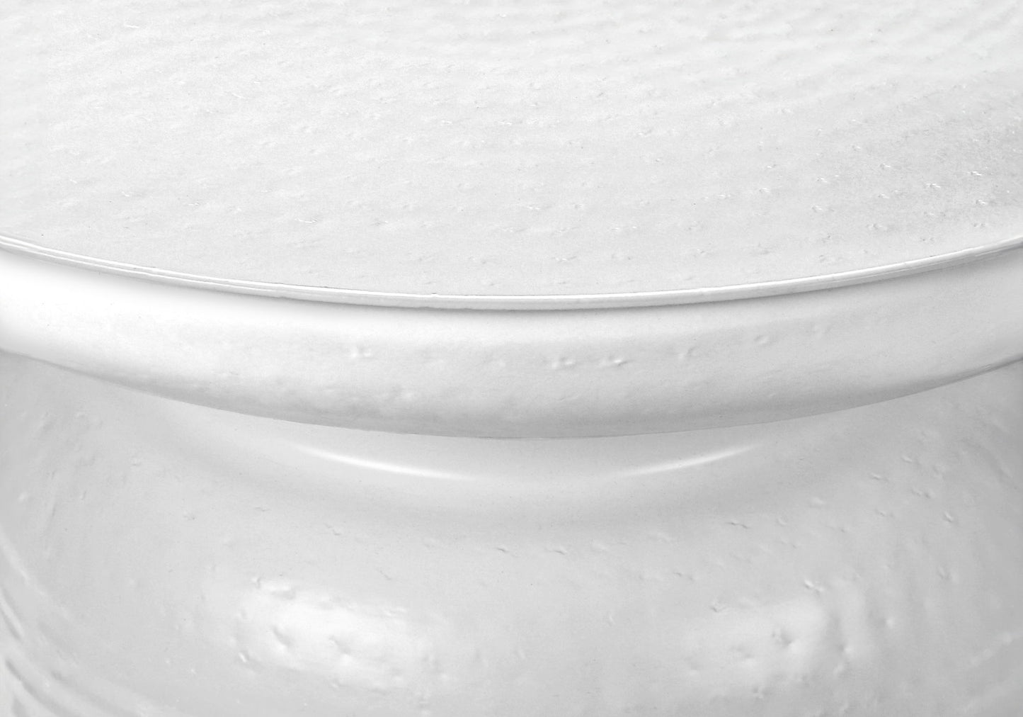Drum Accent Side Table, Durable Construction - White