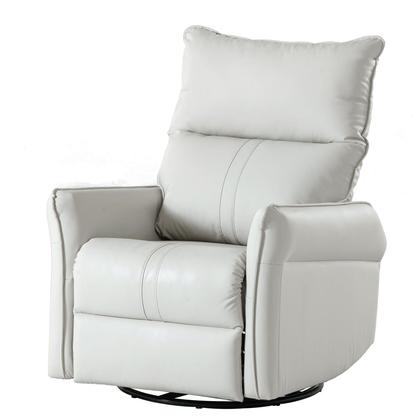 Rocking Recliner Chair, 360 Degree Swivel Nursery Rocking Chair, Glider Chair, Modern Small Rocking Swivel Recliner Chair For Bedroom, Living Room Chair Home Theater Seat, Side Pocket - Light Gray