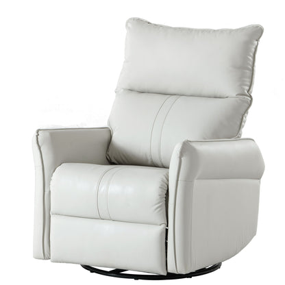 Rocking Recliner Chair, 360 Degree Swivel Nursery Rocking Chair, Glider Chair, Modern Small Rocking Swivel Recliner Chair For Bedroom, Living Room Chair Home Theater Seat, Side Pocket - Light Gray