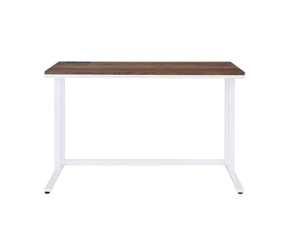Tyrese - Writing Desk With USB - Walnut / White