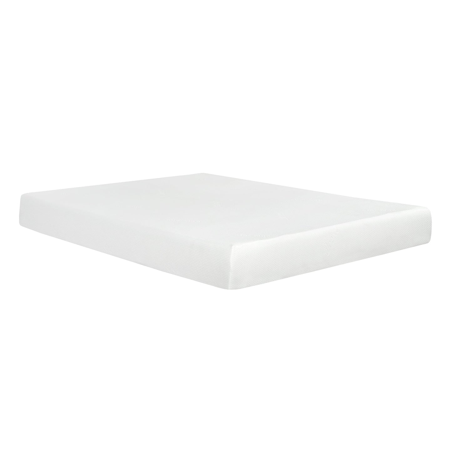 Plush 8" Gel Memory Foam Mattress For Queen Size Bed Polyester Aloe Vera Cover - White