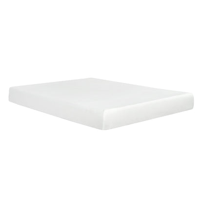 Plush 8" Gel Memory Foam Mattress For Queen Size Bed Polyester Aloe Vera Cover - White