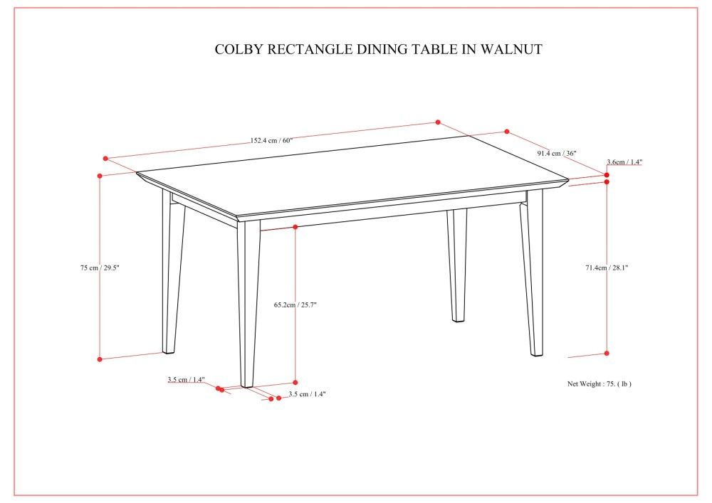 Colby - Dining Table - Walnut