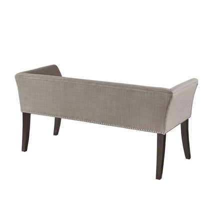Modern Design The Bench Upholstered Solid Wood - Gray