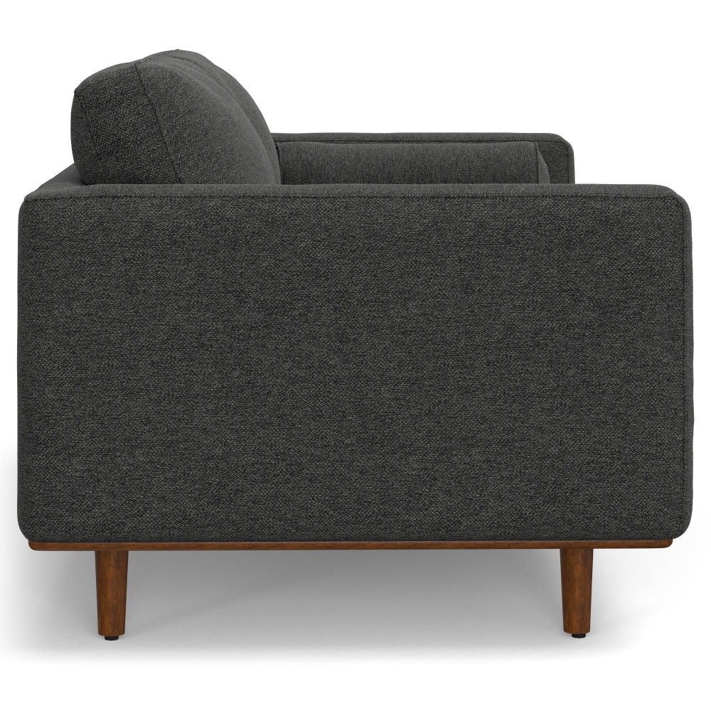 Morrison - Upholstered Sofa And Ottoman Set - Charcoal Gray