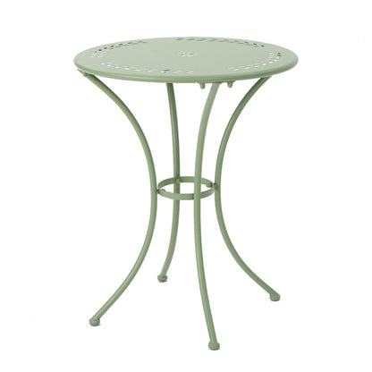 Ambrosia - 3 Piece Bistro Set With Leaf Motifs Top And Seat - Green