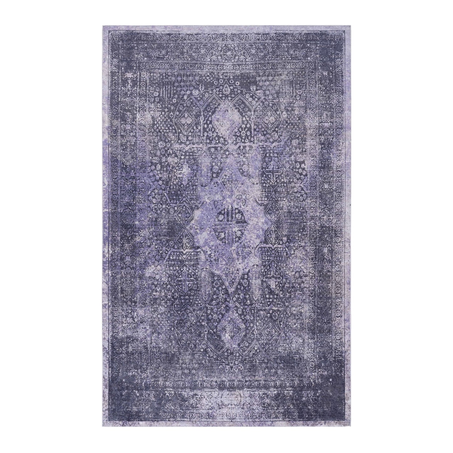 Maval - 2' X 3' Washable Area Rug - Anthracite
