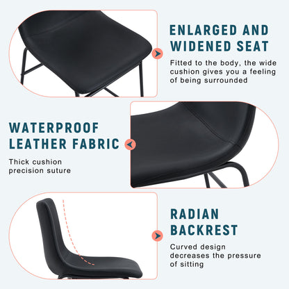 (Set of 4) Classic Chairs, A Stylish Seat Suitable For Modern Minimalist And Industrial Style Environments - Black