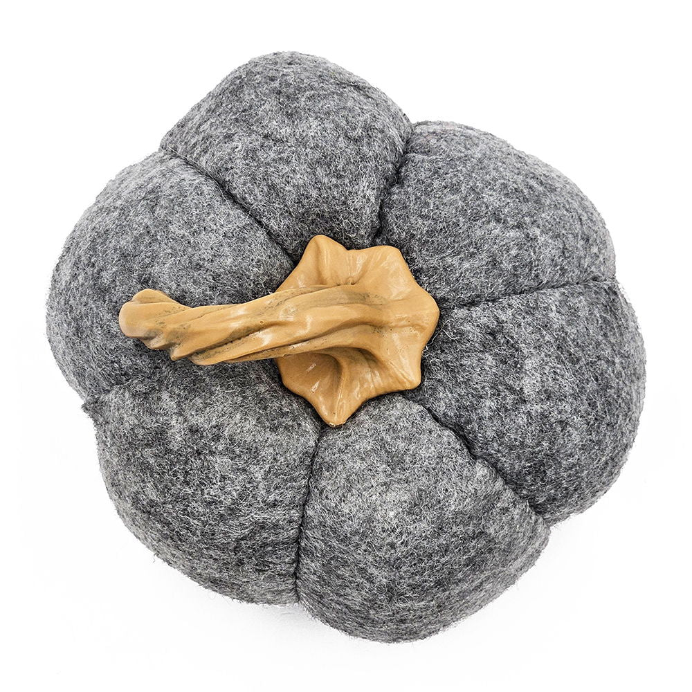Pumpkin Ornament Decor For Holiday Harvest Festival Fall Festival & Thanksgiving (Set of 3) - Gray