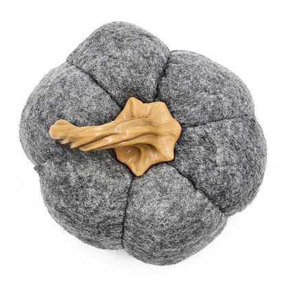 Pumpkin Ornament Decor For Holiday Harvest Festival Fall Festival & Thanksgiving (Set of 3) - Gray