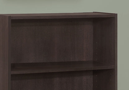 Bookshelf, Bookcase, 4 Tier, For Office, Transitional - Espresso