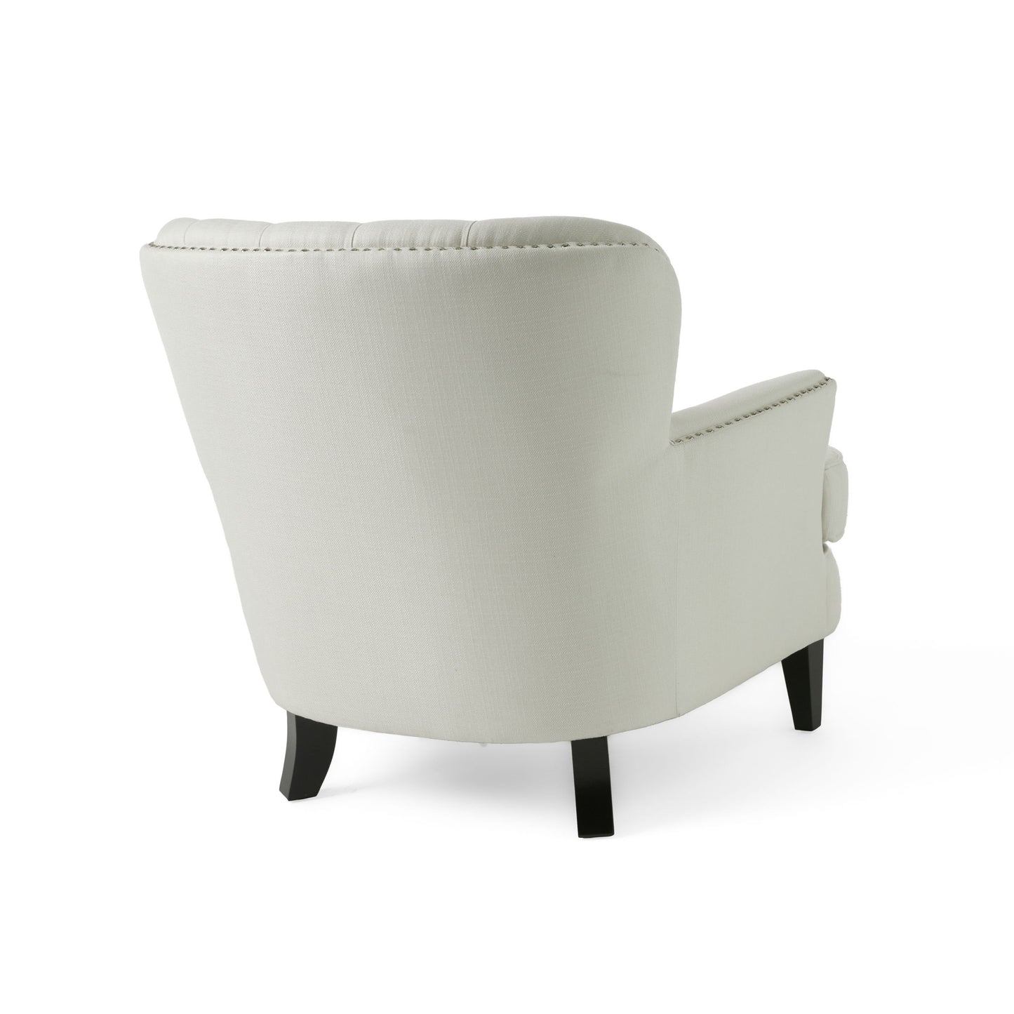 Modern Accent Chair Upholstered Foam Filled Living Room Chairs Comfy Reading Chair Mid Century Modern Chair, Armchair For Living Room Bedroom - Ivory