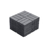 10 Piece Interlocking Deck Tiles Checker Pattern, Square Acacia Hardwood Outdoor Flooring For Patio, Bancony, Pool Side - Light Gray
