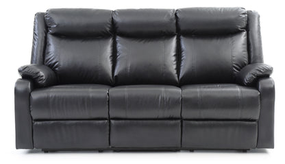 Double Reclining Sofa - Black