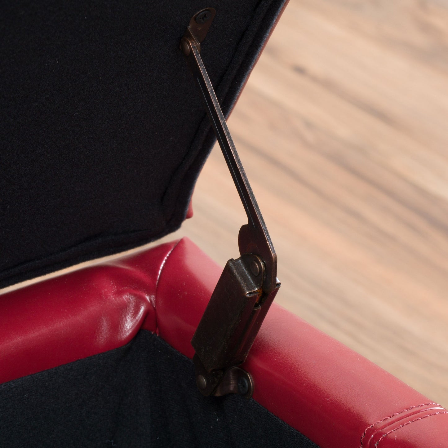 Glouster - Storage Ottoman Leather - Red