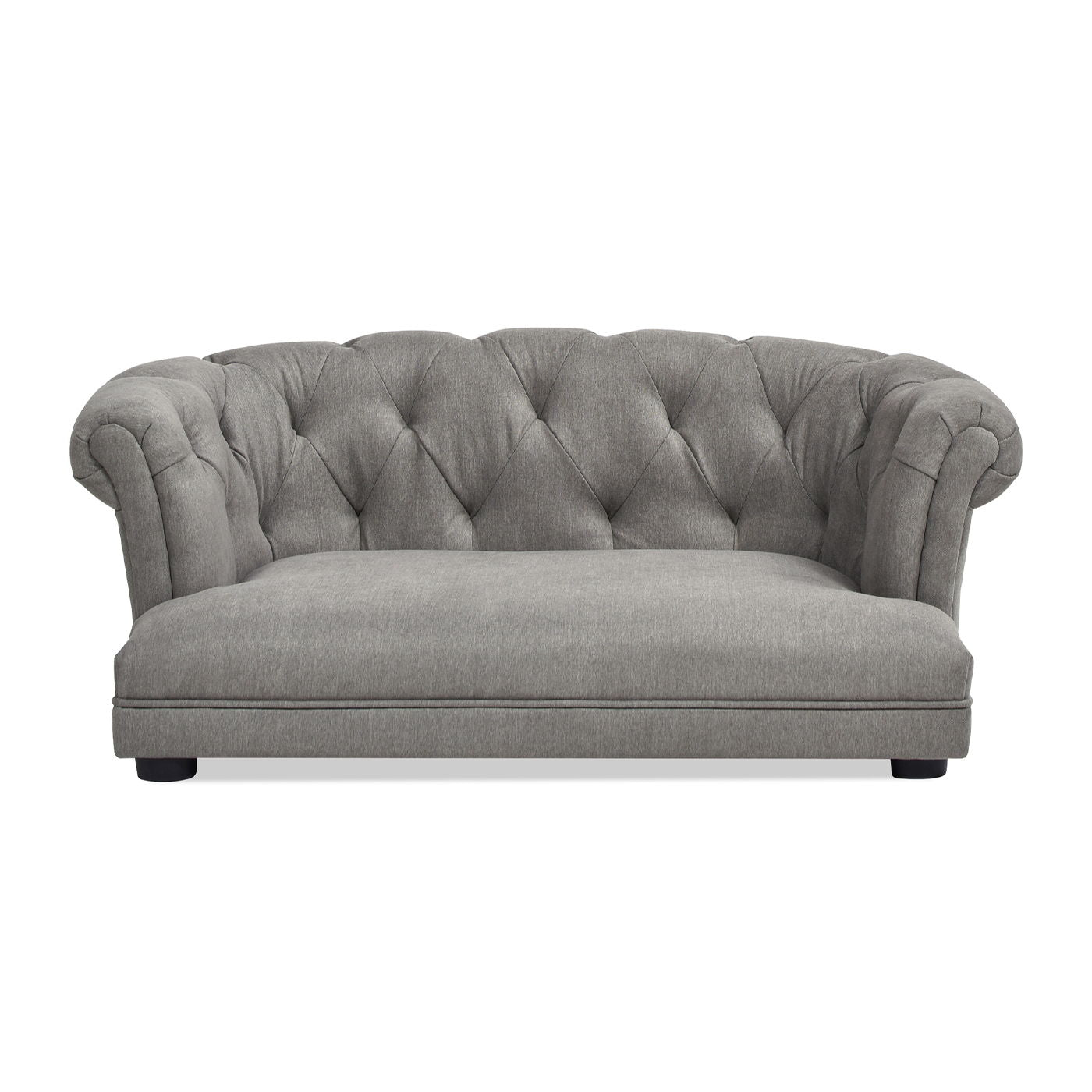 Kiki - Chesterfield Dog Sofa Bed Medium - Uptown Gray