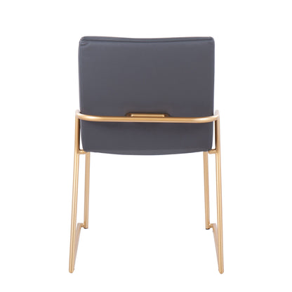 Dutchess - Contemporary Dining Chair (Set of 2) - Gold / Gray