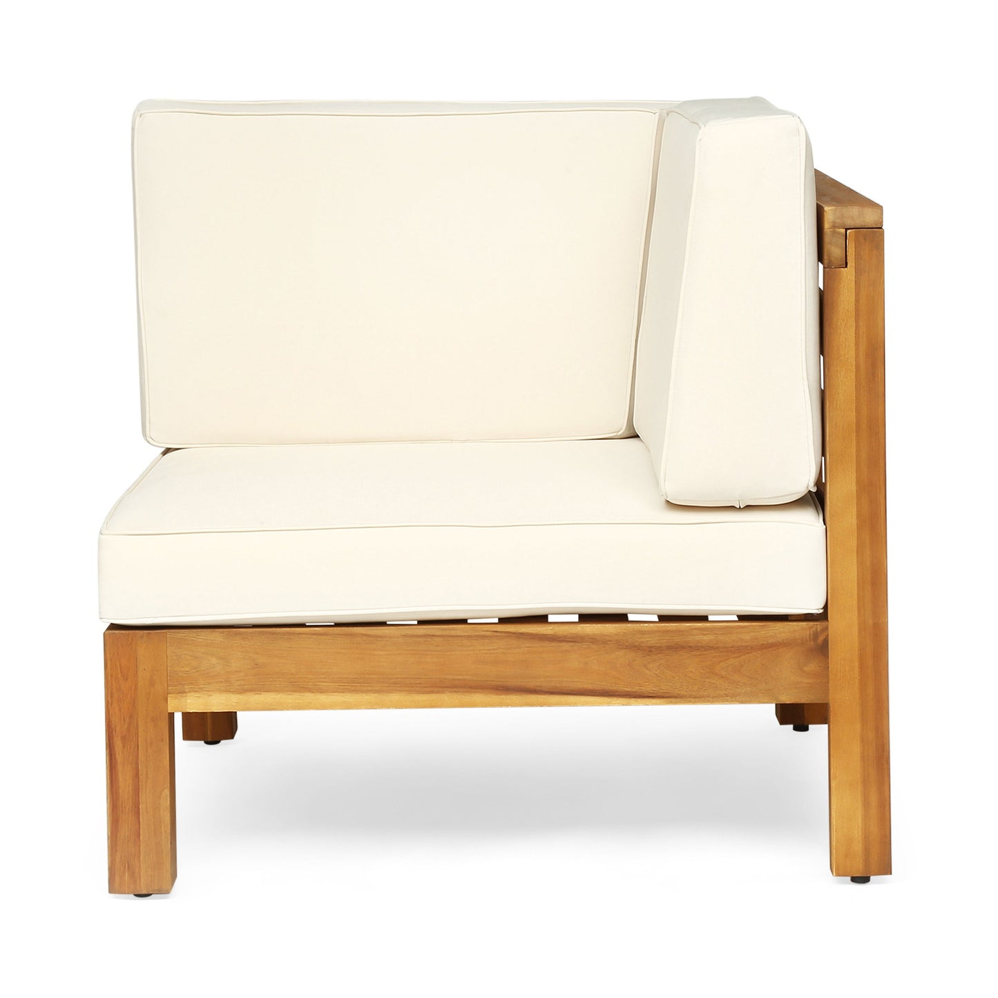 Oana - 2 Piece Loveseat Set With Acacia Wood Frame And Water Resistant Cushions - Beige