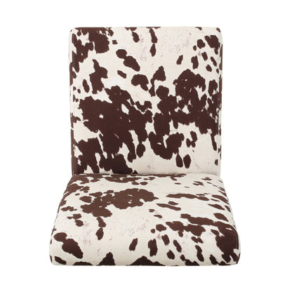 Modern Velvet Dining Chair (Set of 2) With Armless Design - Beige