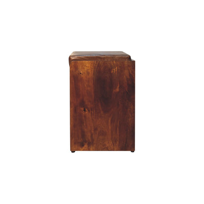 Buffalo - Hide Pull Out Shoe Storage Bench - Chestnut