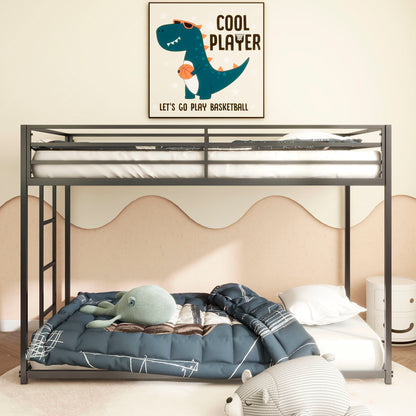 Adam - Twin Over Twin Bunk Bed - Black Metal