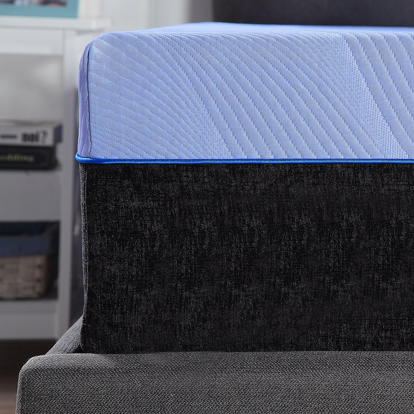 Refresh - 12" Twin Long Size Hybrid Cooling Gelcare Memory Foam And Coil Mattress - Blue