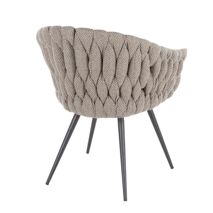 Matisse - Braided Contemporary Chair - Black / Gray