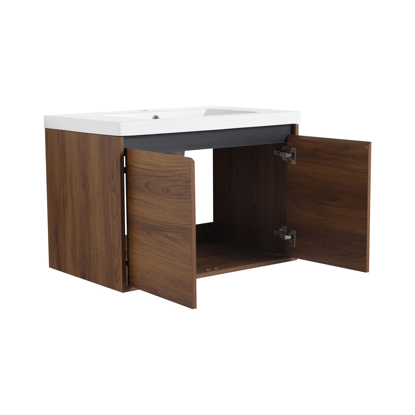 Bathroom Vanity With Resin Countertop Sink - Brown