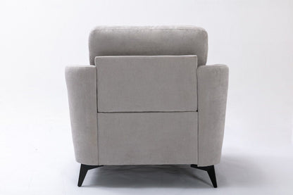 Callie - Woven Fabric Chair - Light Gray
