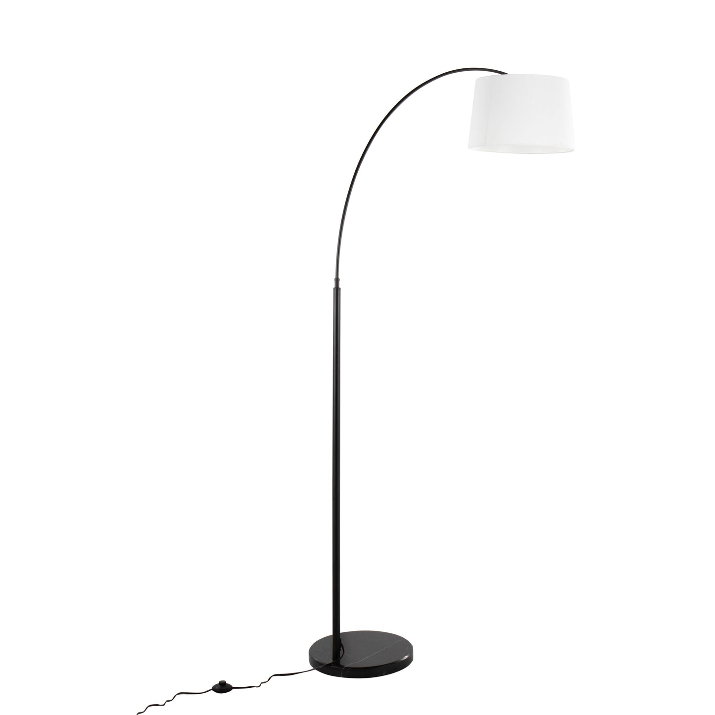 March - Contemporary Floor Lamp - Black / White