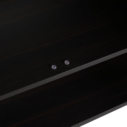 Modern 36" Bathroom Vanity With Ceramic Sink And Soft Closing Doors - Dark Oak
