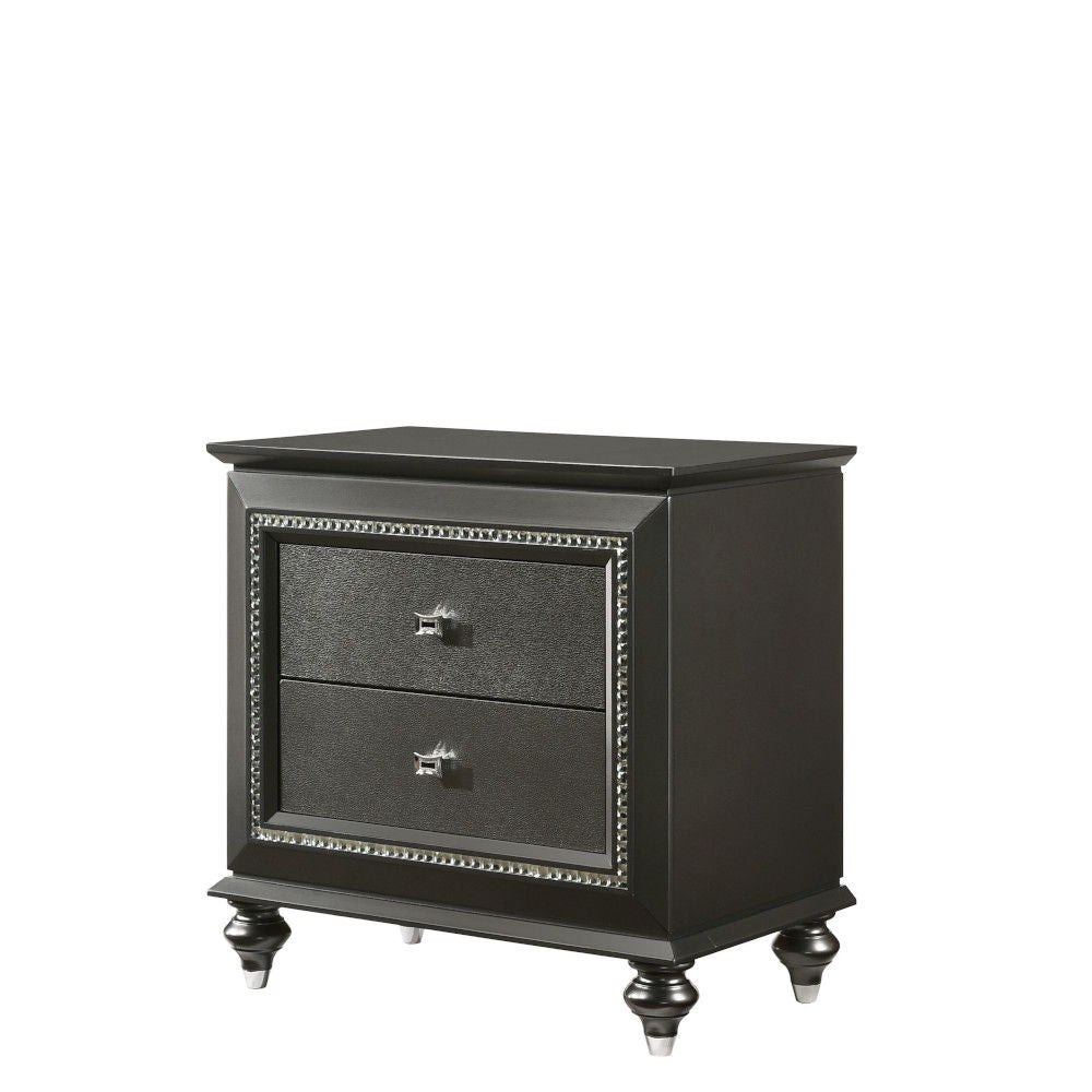 Kaitlyn - Nightstand - Metallic Gray