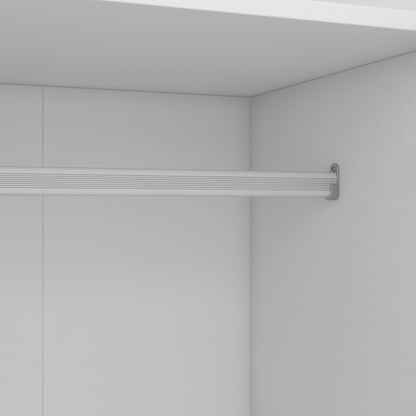 3 Door Shutter Wardrobe With Shelves - White