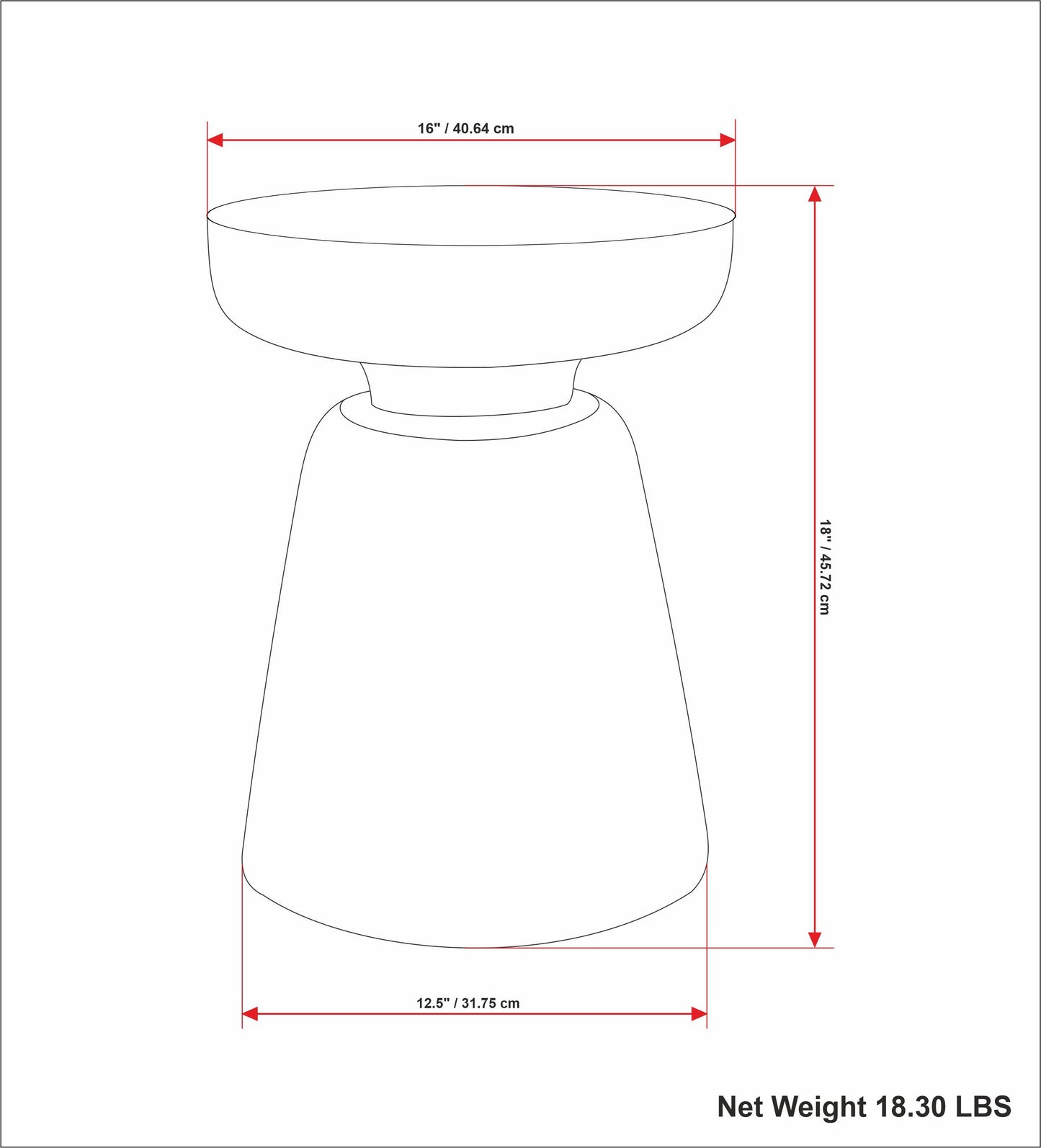 Robbie - Accent Table - Distressed White Wash