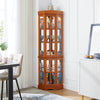 Corner Curio Cabinet With 5 Shelves And Lighting System (E26 Light Bulb Not Included) - Oak