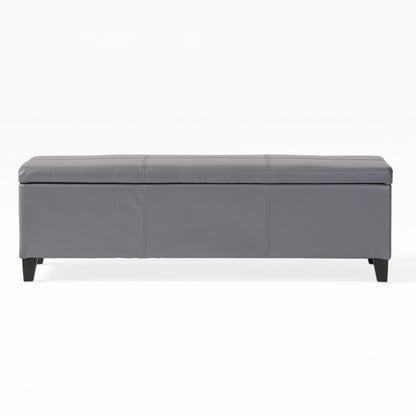 Glouster - Contemporary Storage Ottoman With Versatile Functionality - Gray
