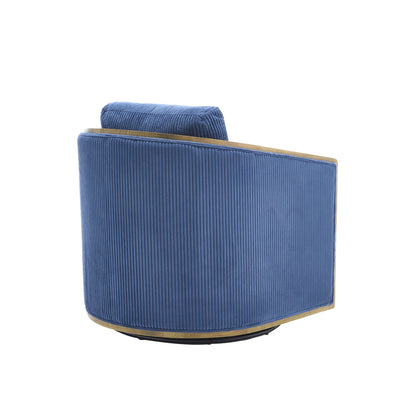 Swivel Barrel Chair, Comfortable Accent Sofa With 360 Degree Swivel For Living Room, Nursery, Office - Navy