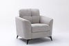 Callie - Woven Fabric Chair - Light Gray