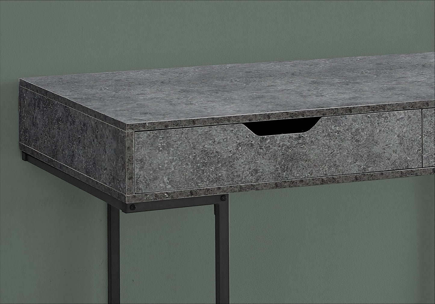 Computer Desk For Home Office, Laptop, Storage Drawers, Versatile Placement - Gray