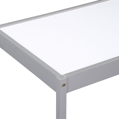 Gibson - 3-Piece Dry Erase Kids Table & Two Chair Set - Gray