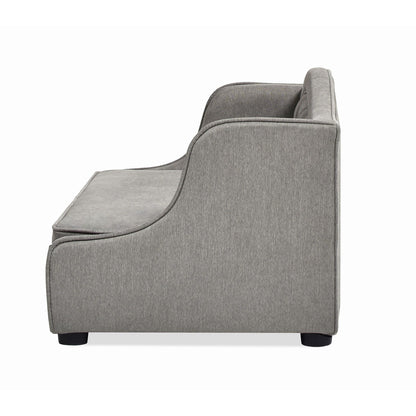 Robin - Tufted Wingback Pet Sofa Bed, Medium, Uptown Resistant High - Gray Stain