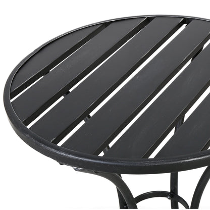 Yearn - 3 Piece Bistro Set With Table And 2 Chairs - Black
