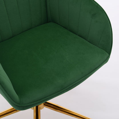 Adjustable Office Chair, Ergonomic Swivel Chair, Backrest Seat, Comfortable For Long Sitting - Green