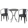 Yearn - 3 Piece Bistro Set With Table And 2 Chairs - Black